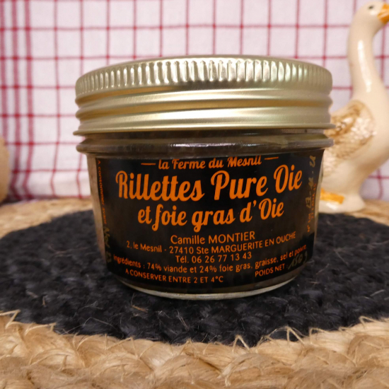 Rillettes pure oie et foie gras d'oie