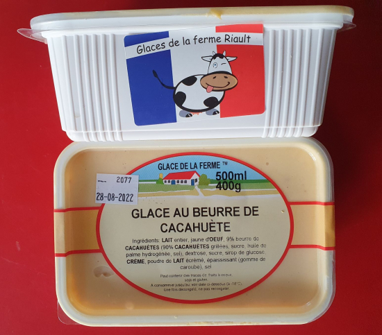Glace au beurre de cacahuète - 500ml
