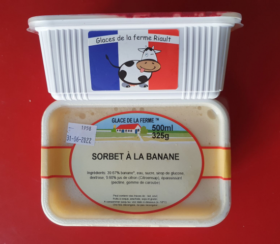 Sorbet banane - 500ml